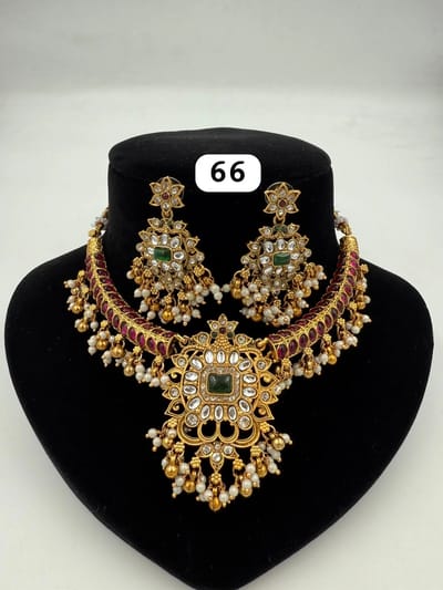 Antique Kundan and Ruby Choker Set