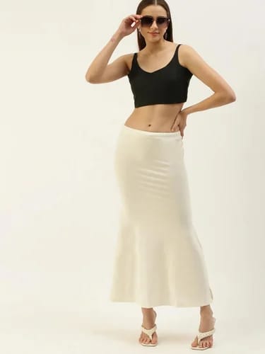 Off-White Mermaid Saree Shapewear