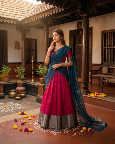 Kasavu Dhavani Magenta