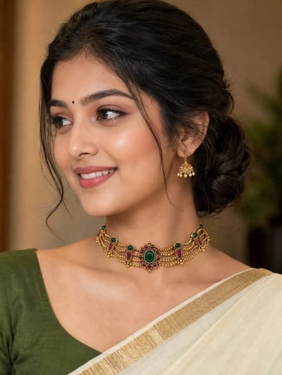Antique Emerald Statement Choker