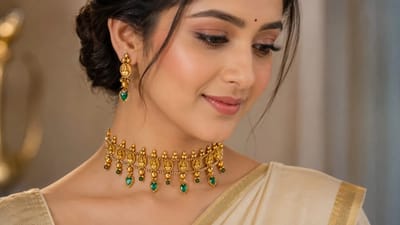 Lakshmi Coin Temple Choker