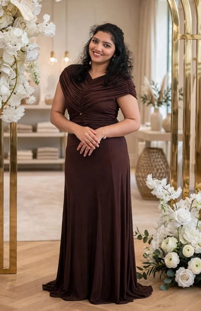 Chocolate Brown Goddess Gown