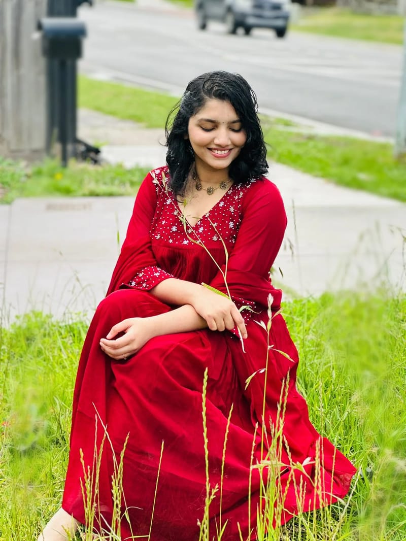 Maroon Premium Georgette Anarkali Suit with a Flowing Silhouette - Image 2