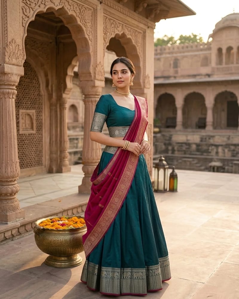 Kanji Cotton Majenta Dhavani