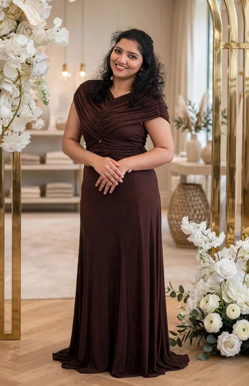 Chocolate Brown Goddess Gown
