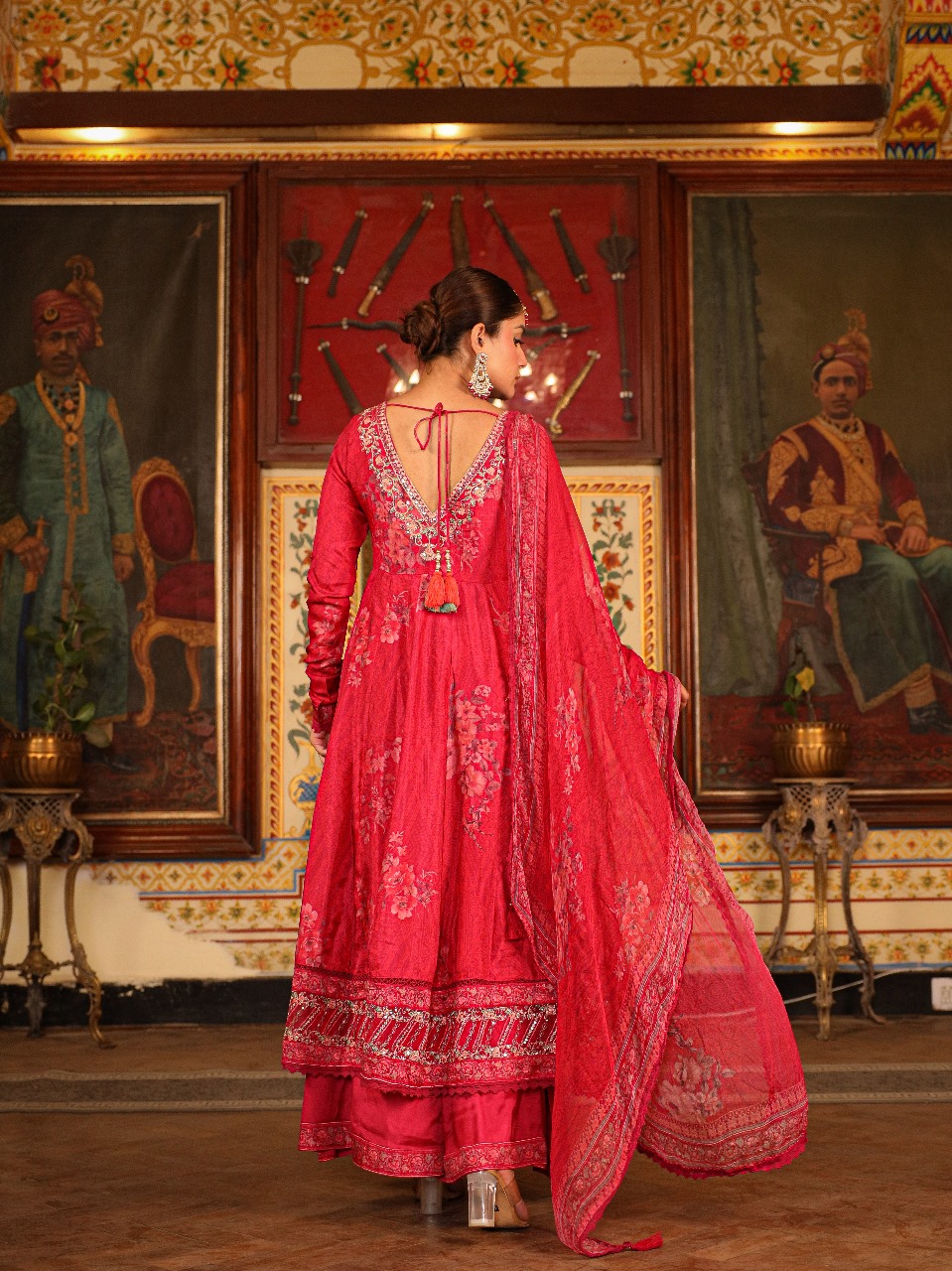 Premium Red Anarkali Frock Suit - Image 3