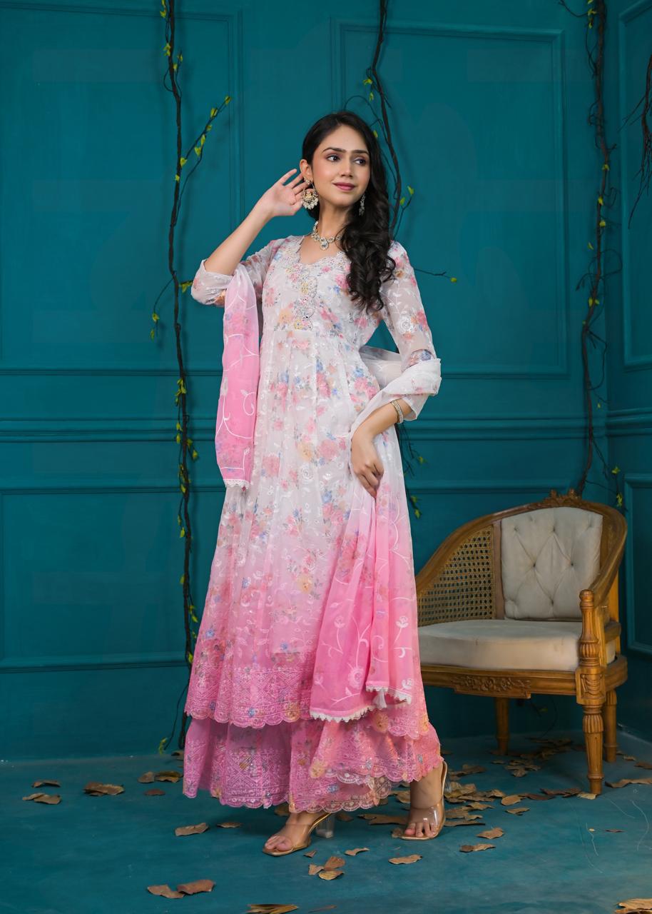 Rose Blush Sharara Set - Image 3