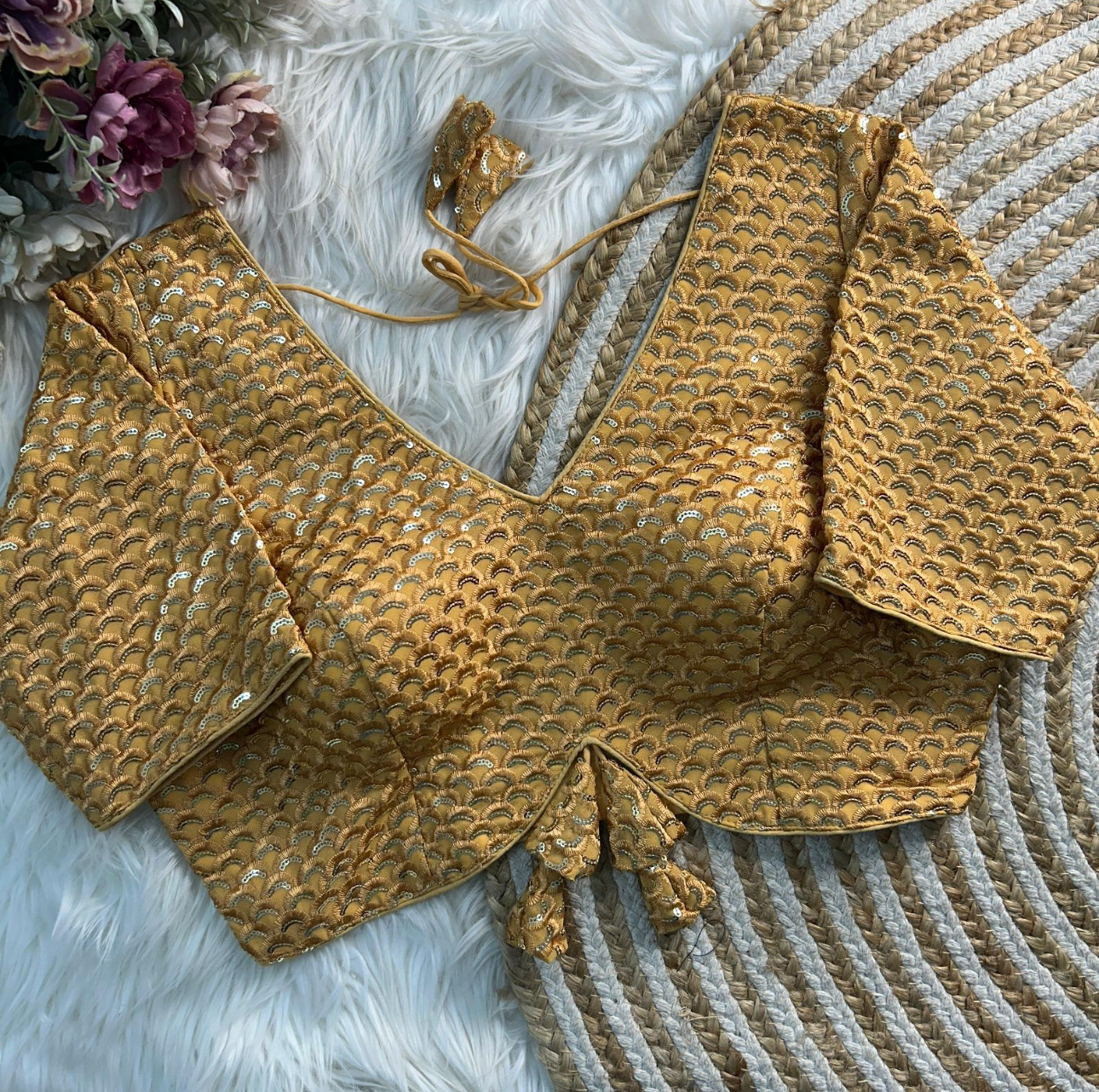 Golden Fox Georgette Fancy Party Wear Readymade Blouse
