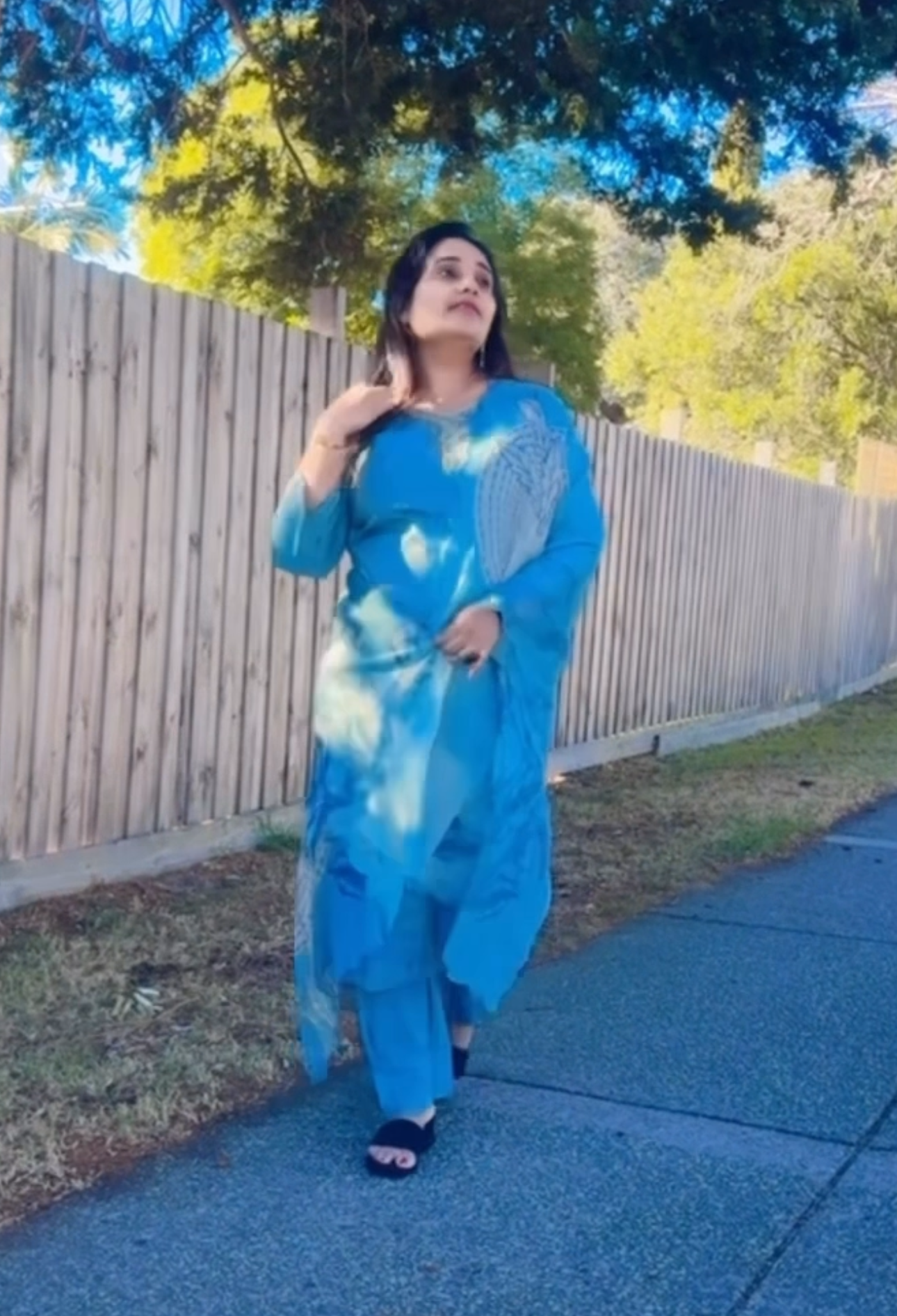 Serene Blue Tie-Dye Kurta Set