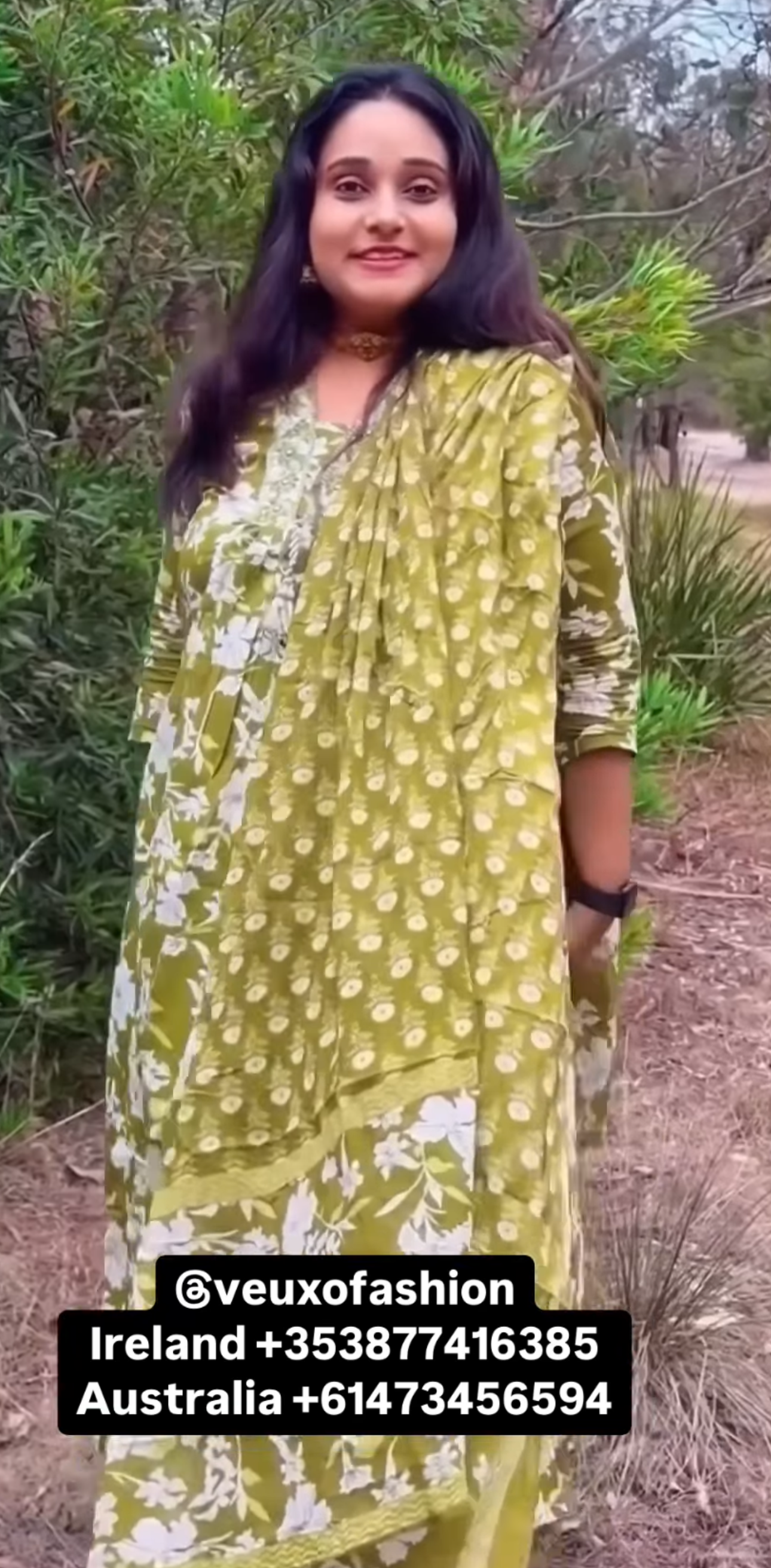 Sage Green Floral Print Kurta Set