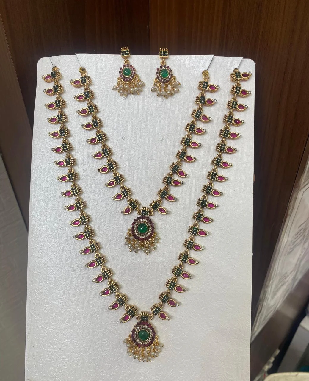 Traditional Mango Mala Necklace Set