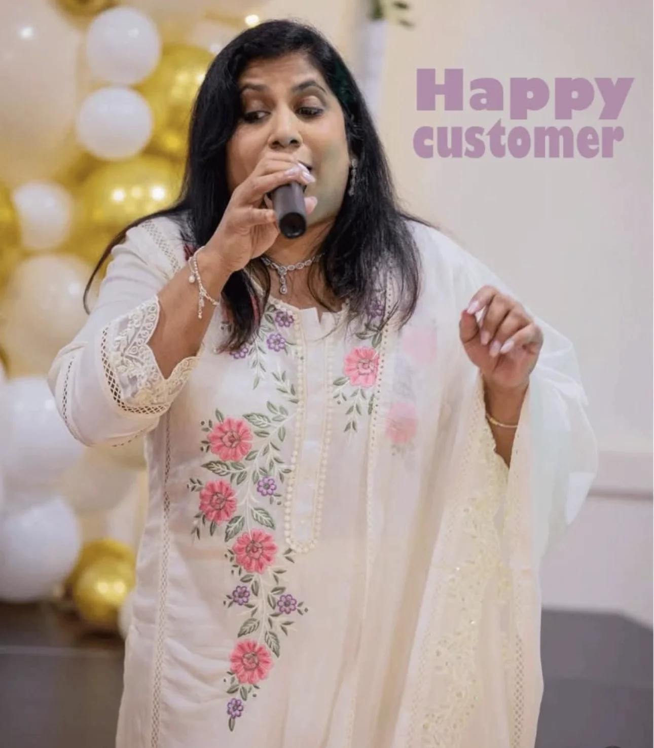  White Floral Embroidered Salwar with Lace Detailing