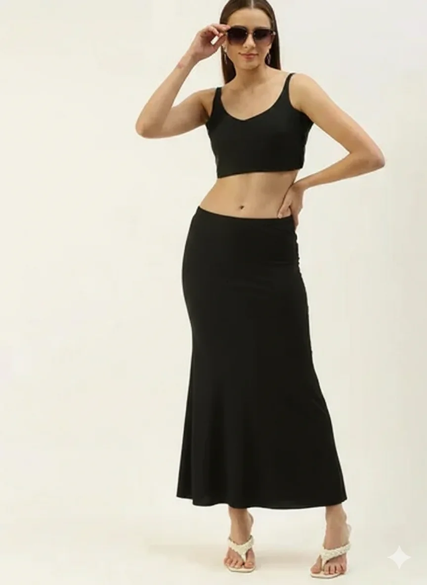 Black Mermaid Saree Shapewear