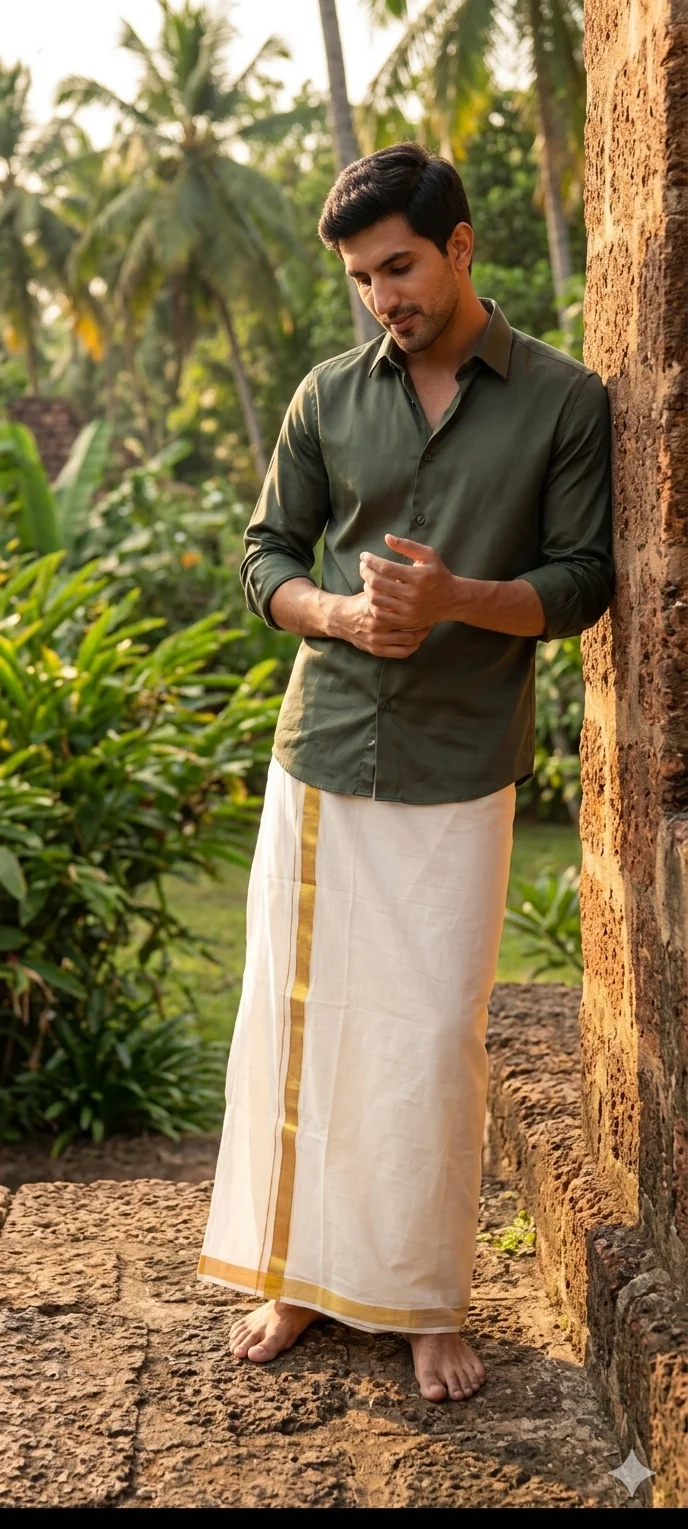 Cotton olive green shirt. Shirt only