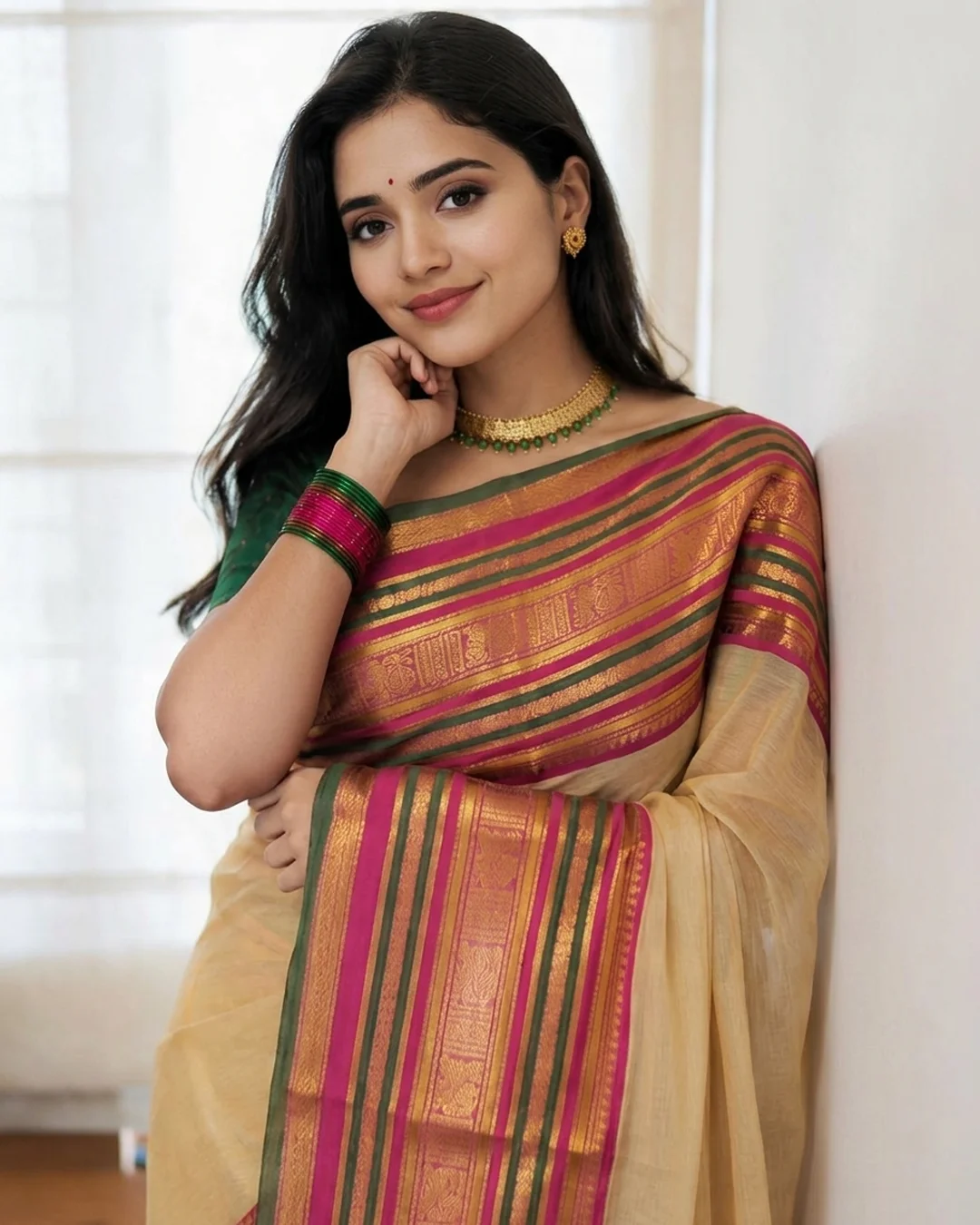 Trending Mulcotton Saree - Image 2