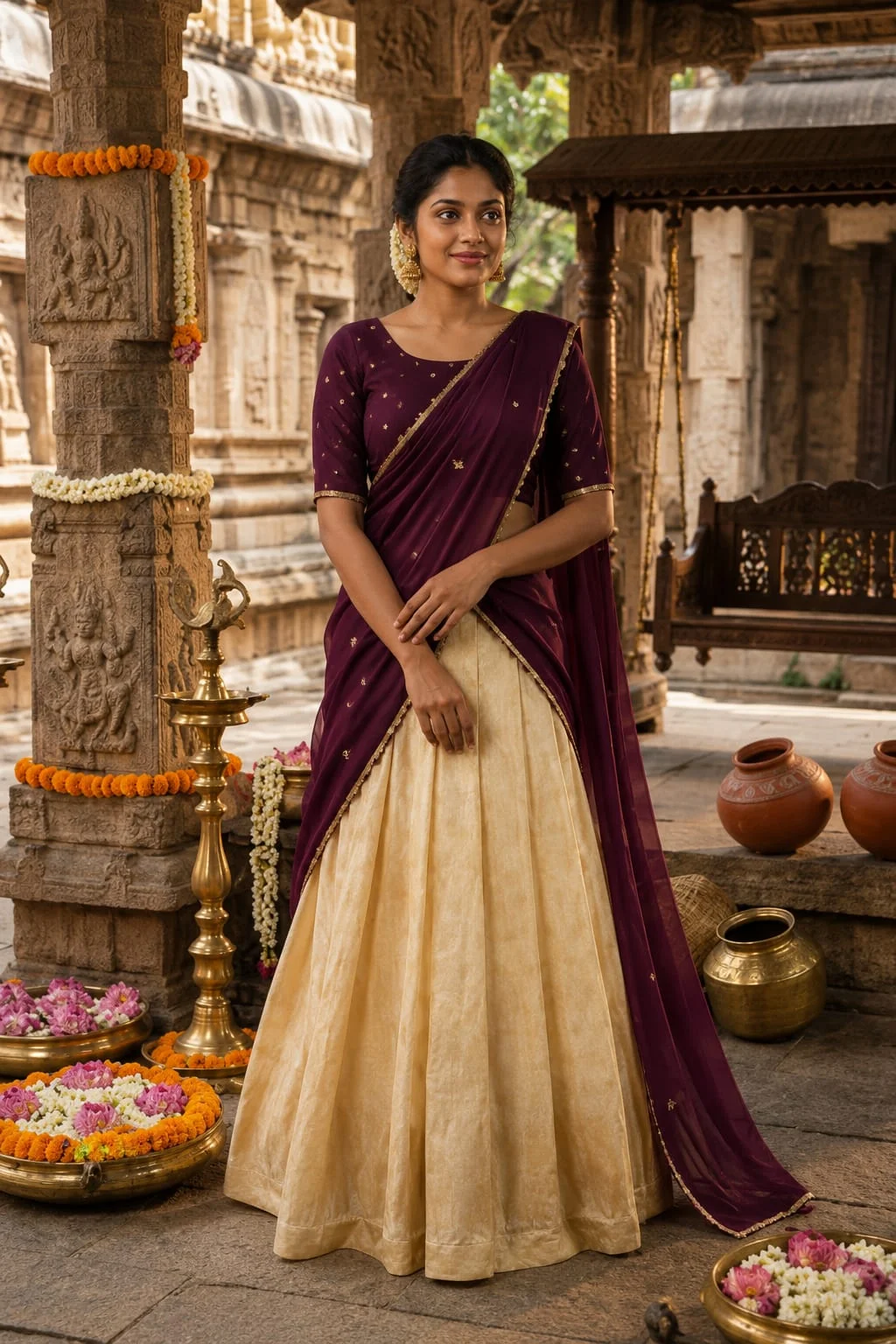 Deep Purple Chanderi silk